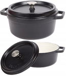 GARNEK ŻAROODPORNY BRYTFANNA RĄCZKI UCHWYTY POKRYWA DUŻY 24 CM 3.5 L SOLA