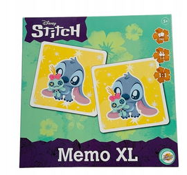Gra logiczna KARCIANA DLA DZIECI MEMO XL DISNEY STITCH 24 KARTY 1-4 OSOBY