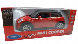 MINI COOPER Hatch metalowy kolekcjonerski model samochodu napęd czerwony
