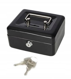 Kasetka Skarbonka Mini Sejf na klucze skarby monety pieniądze kolor czarny