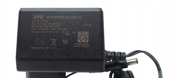 Zasilacz WA-36P12FG DEKODER VECTRA CANAL+ POLSAT NC+ WIFIBOX 12V 3A MOCNY
