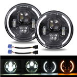 Reflektory przednie LED 100W 10000lm 4 soczewki Angel Eyes 3000 K + 6000 K