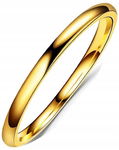 Złota Obrączka Pierścionek Stal Szlachetna Gold