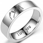 Srebrny Pierścień I Love You Dla Pary Silver Ring