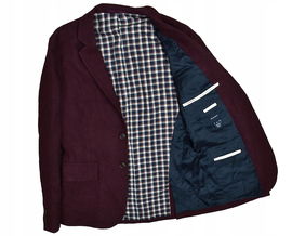 GANT Bordowa Wełniana Tweedowa Marynarka Męska 48