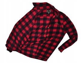 SWEDTEAM Polarowa Męska Koszula Trekkingowa Myśliwska w Kratkę M