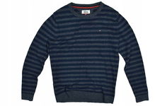 TOMMY HILFIGER Bawełniany Sweter Męski w Paski S