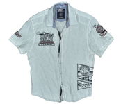 CAMP DAVID 100% Lniana Logowana Koszula Regular Fit XL