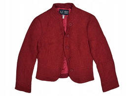 ARMANI JEANS Czerwona Marynarka Damska Żakiet 36