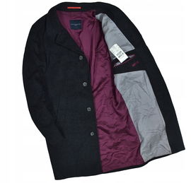 TOMMY HILFIGER Tailored Potters Wełniany Płaszcz Męski 50