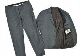 BERTONI White Wełniany Garnitur Brązowy 48