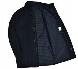 HUGO BOSS Camron Wełniany Płaszcz Męski Czarny 56