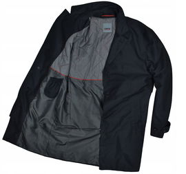 CINQUE Czarny Jednorzędowy Płaszcz Męski z Technicznego Materiału 50