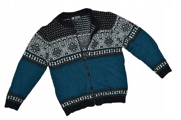 NOR WEAR Damski Rozpinany Sweter z Mieszanki Wełny i Akrylu L