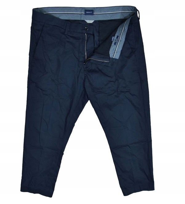GANT Tech Prep Granatowe Spodnie Męskie Chinosy Slim W38 L30