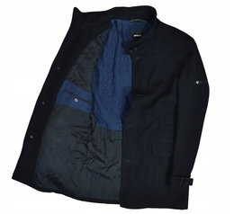 STRELLSON Moreno 21 Granatowy Wełniany Płaszcz Męski 52