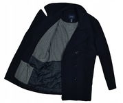 LANDS'END Dwurzędowy Wełniany Płaszcz Męski Pea Coat L