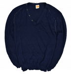 HUGO BOSS 100% Lniany Granatowy Sweter Męski XL