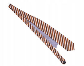 HUGO BOSS Krawat w Paski 100% Silk Jedwabny