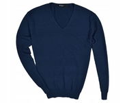 TIGER OF SWEDEN 100% Wełniany Sweter Męski Vneck L