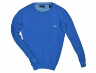 GANT Niebieski Bawełniany Sweter Męski Crewneck M