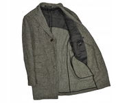TAGLIATORE Wełniany Płaszcz Męski w Jodełkę Tweed 50