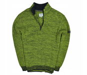 CAMEL ACTIVE Zielony Bawełniany Sweter Męski Half Zip L