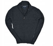 TOMMY HILFIGER Premium Lambswool Sweter Męski Half Zip XL