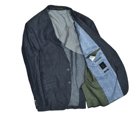 STONES Bawełniano Lniana Marynarka Męska Slim Fit 50