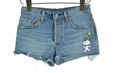 LEVIS 501 Krótnie Spodenki Jenasowe Damskie W24
