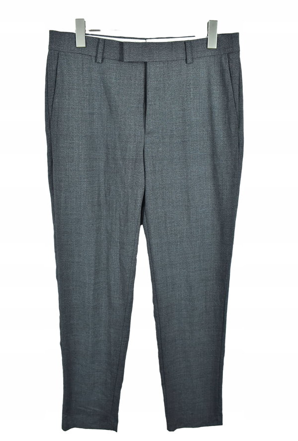 MANGO Tailored Męskie Wełniane Spodnie Slim Fit 30