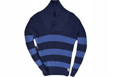 TOMMY HILFIGER Męski Sweter w Paski / M