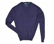 RALPH LAUREN Pima Cotton Sweter Męski V-neck / M