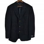 Elegancka męska marynarka wełniana slim w kolorze czarnym 106