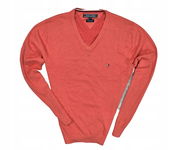 TOMMY HILFIGER Silk Cotton Sweter Męski Jedwab / M