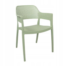 Krzesło ogrodowe ZIELONE do kuchni na taras PLASTIKOWE trwałe NOWOCZESNE