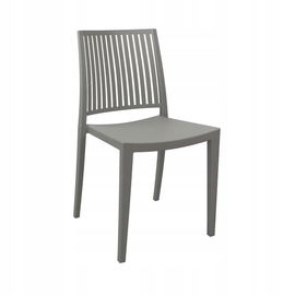 Krzesło SZARE ogrodowe nowoczesne do kuchni jadalni restauracji SZTAPLOWANE
