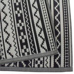 Dywan zewnętrzny NA BALKON taras 120x180 DUŻY WODOODPORNY czarny BOHO AZTEC