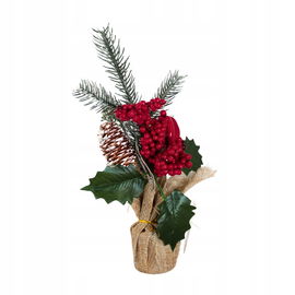 STROIK świąteczny choinka w worku jutowym GAŁĄZKI drzewko DEKORACJA święta