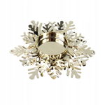 Świecznik glamour świąteczny ŚNIEŻYNKA tealight ZŁOTY metalowy dekoracja