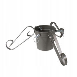 Stojak pod choinkę SREBRNY metalowy POJEMNIK na wodę 2,1m STABILNY trójnóg