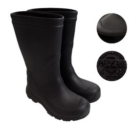 Kalosze męskie LEKKIE buty robocze WYSOKIE 43 44 czarne 28,5 cm WODOODPORNE