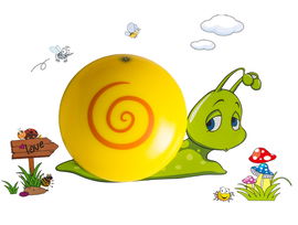 Lampka nocna LED światełko naklejka do pokoju dziecięcego lampa ślimak