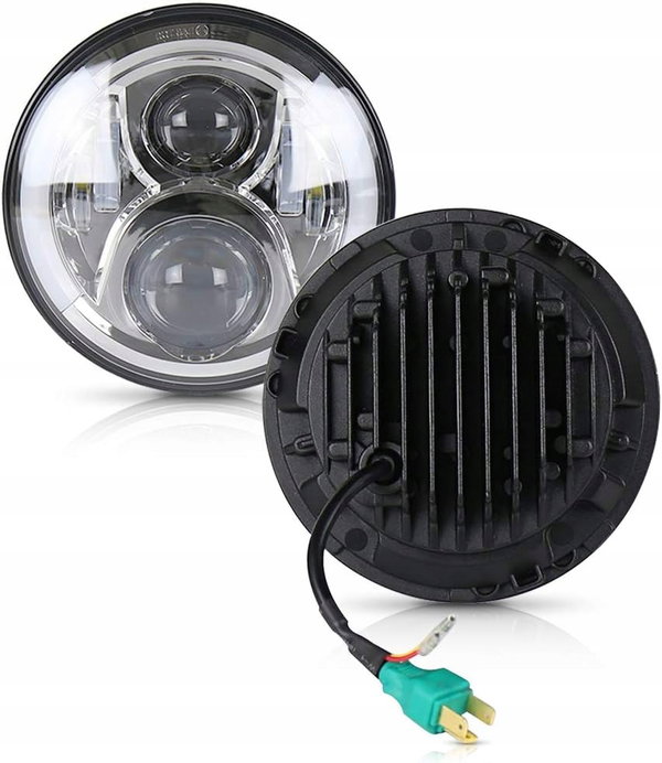 ŚWIATŁO MIJANIA DEFENDER RHD 90 110 REFLEKTOR LED 18 CM 2 SZTUKI