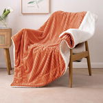 KOC POLAROWY PUSZYTSY POMARAŃCZOWY SHERPA 125x150
