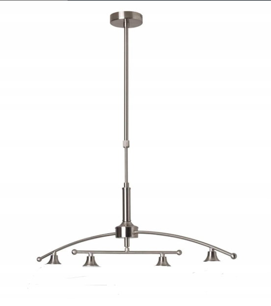 LAMPA WISZĄCA DO SALONU JADALNI 4 PUNKTY ŚWIATŁA 4 x D45 E14 40 W