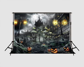 MROCZNE TŁO FOTOGRAFICZNE HALLOWEEN DYNIE 2,2X1.5M W608