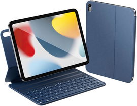 ETUI Z KLAWIATURĄ DO IPAD 10/11 CIEMNONIEBIESKIE SKŁADANE UKŁAD QWERTY 11' W647