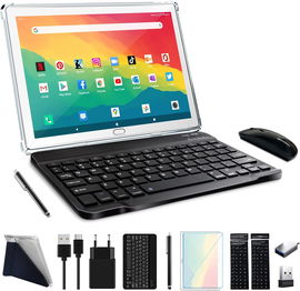 TABLET 10 CALI 4G LTE ANDROID 11 OCTA-CORE 64GB Z KLAWIATURĄ W677