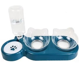 MISKA PODWÓJNA DLA PSA KOTA ZESTAW Z DOZOWNIKIEM WODY I BIDONEM